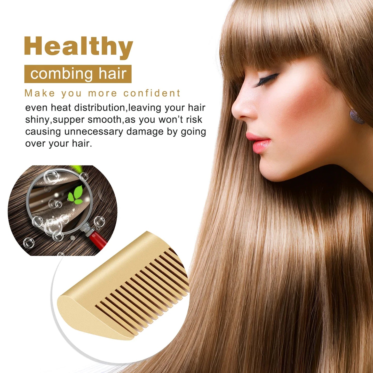 2 in 1 Electric Hot Heating Comb Hair Straightener Curler Flat Irons Wet Dry Hair Iron Straightening Brush Hair Styling Tools