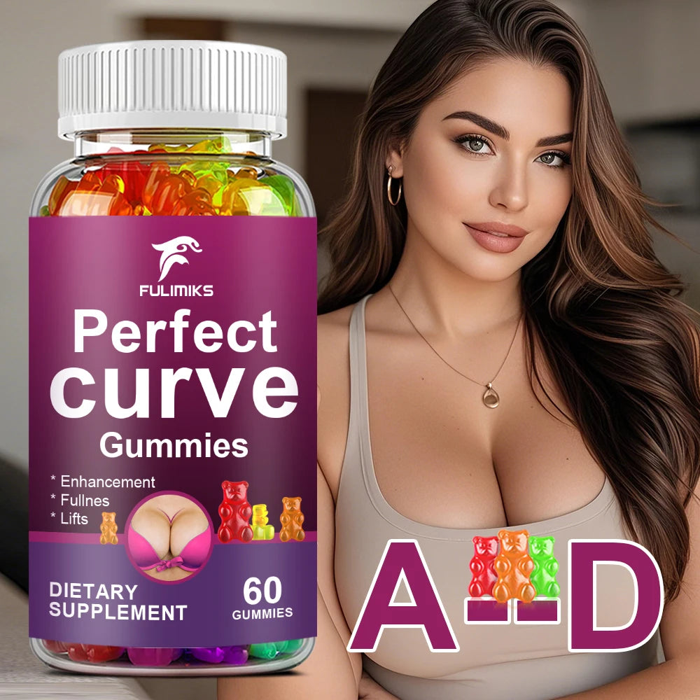 Women Support Gummies, Nourish And Firm, Plump And Firm, Enhancement Gummies Shape Your Curves, Women's Fitness - 60 Gummies