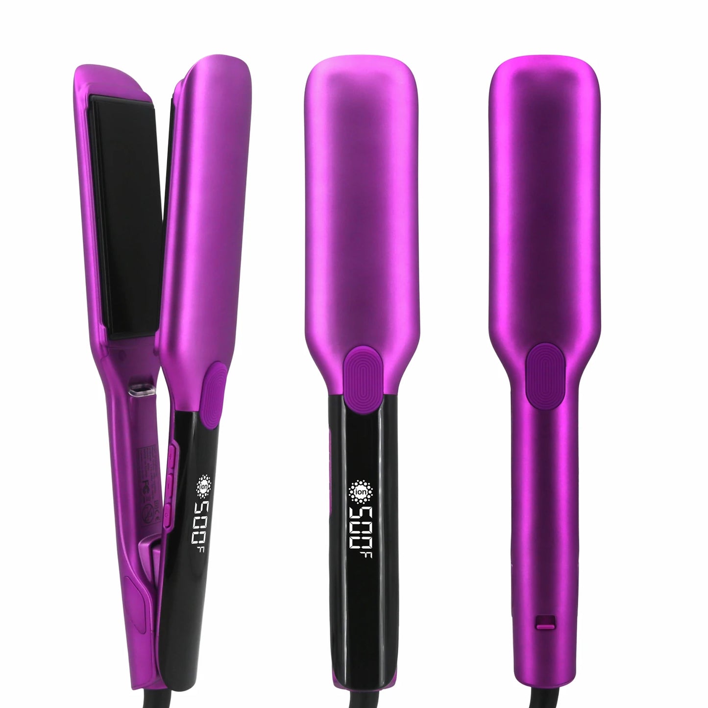 Hair Straightener 500°F Plasma Hair Flat Irons Ceramic Coating Plate Professional Salon Tool Smooth Frizz Dual Voltage