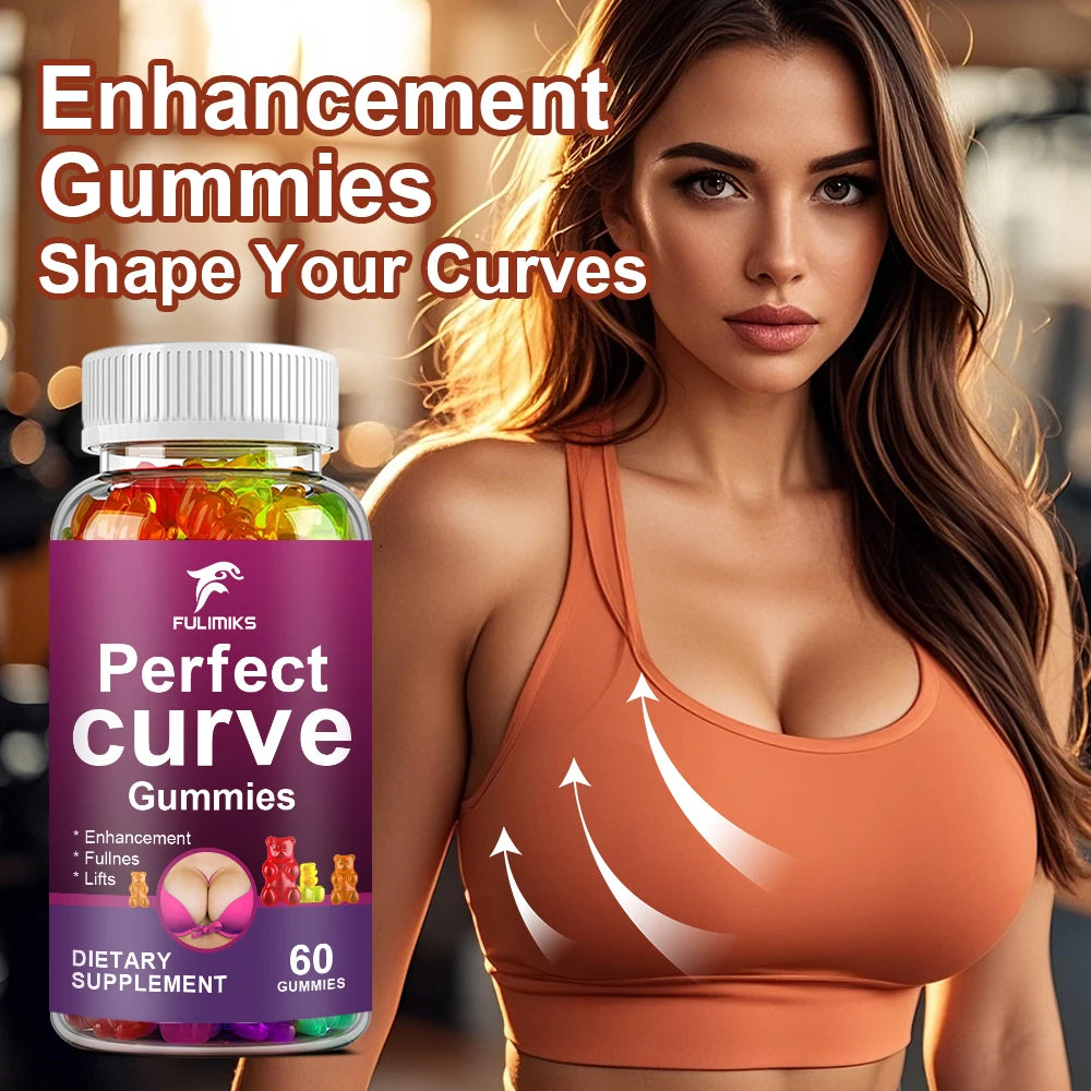 Women Support Gummies, Nourish And Firm, Plump And Firm, Enhancement Gummies Shape Your Curves, Women's Fitness - 60 Gummies
