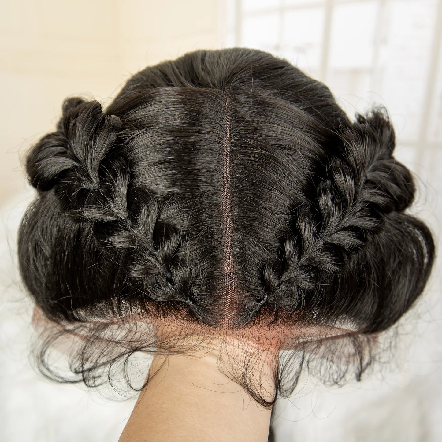 Synthetic Fishtail Braided Wigs Lace Front Wig 24 Inches Cornrow Braiding Wigs with Baby Hair for Black Women Braids Wig