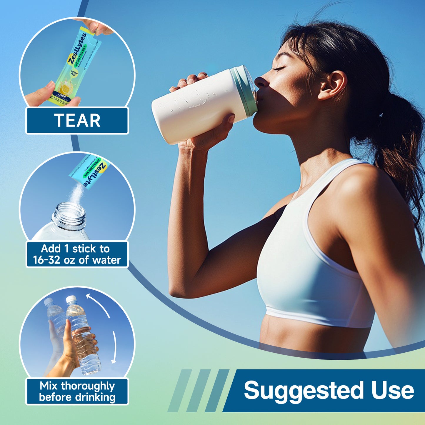 Salty Fruit Flavor Electrolyte Powder Drink Mix, Hydration for 1-2 hour workouts | Sugar Free | High Electrolytes | 11 Vitamins & Nutrients | 16 Sticks