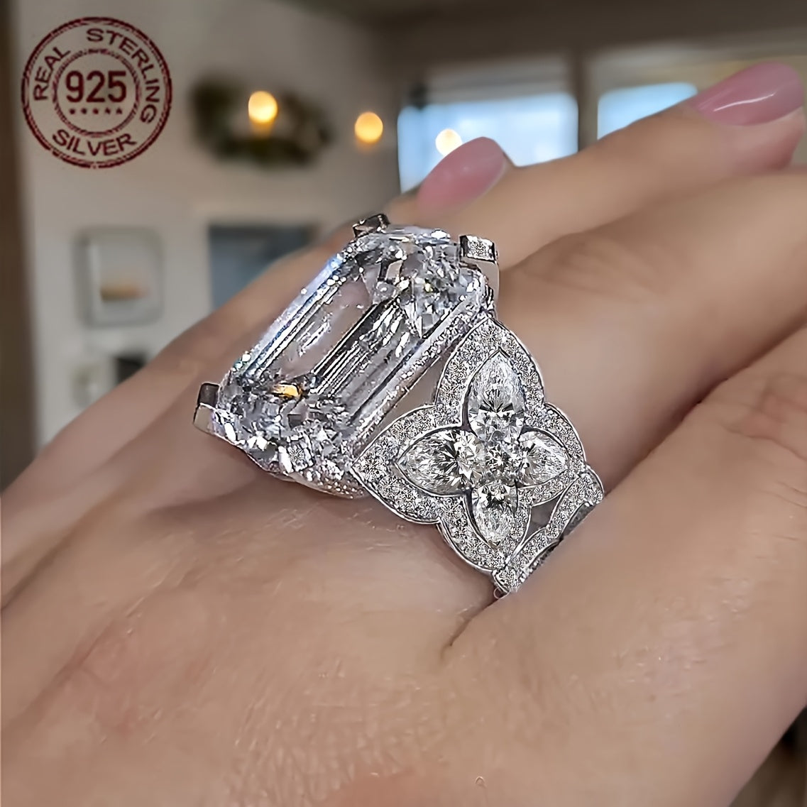 Elegant Butterfly Ring for Women, Featuring a Wide Design with Luxurious Plating And White Synthetic Zirconia, Perfect for Weddings And Engagements.