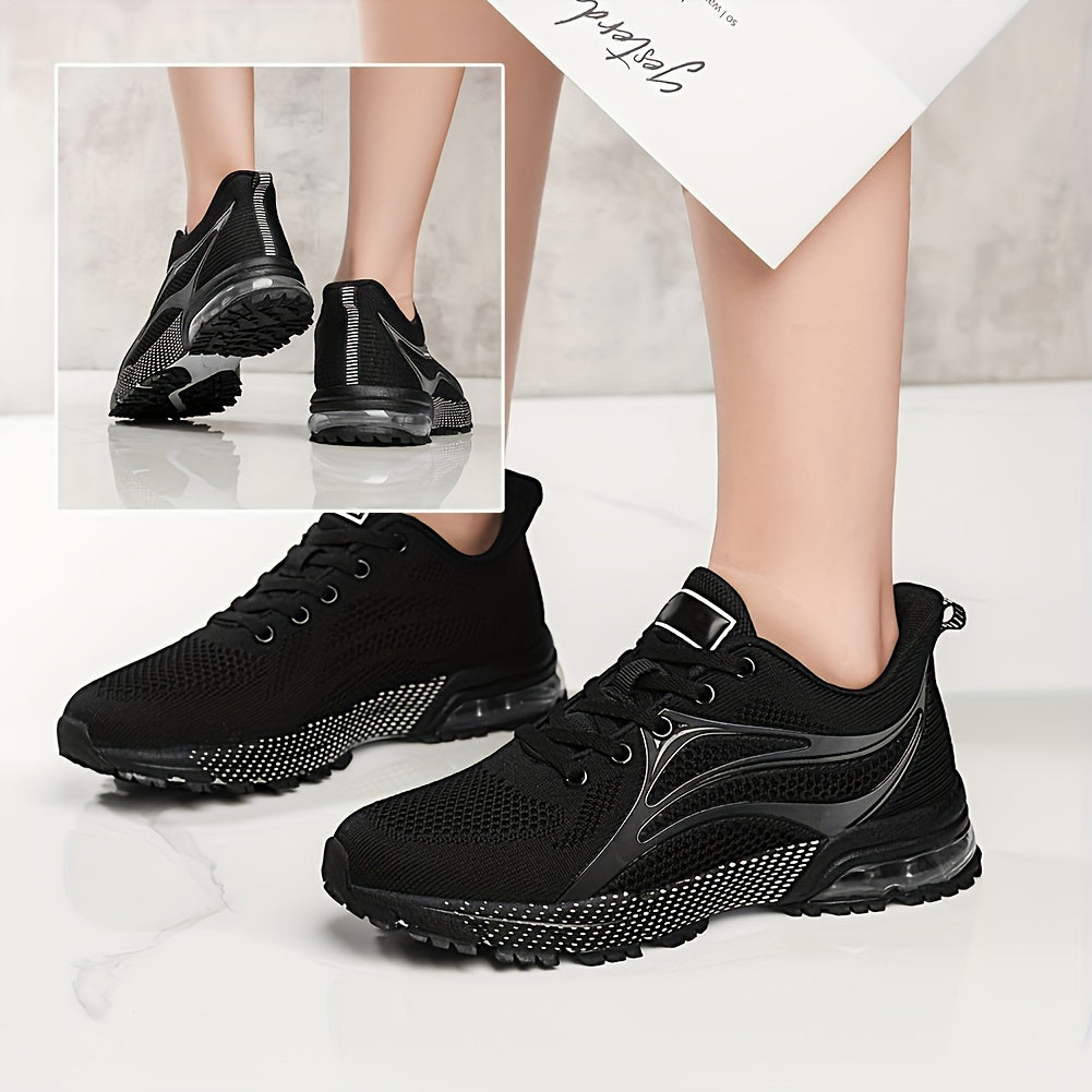 Womens Air Running Shoes Non Slip Womens Tennis Shoes Womens Walking Shoes Mesh Air Cushion Sneakers For Gym Workout Sports