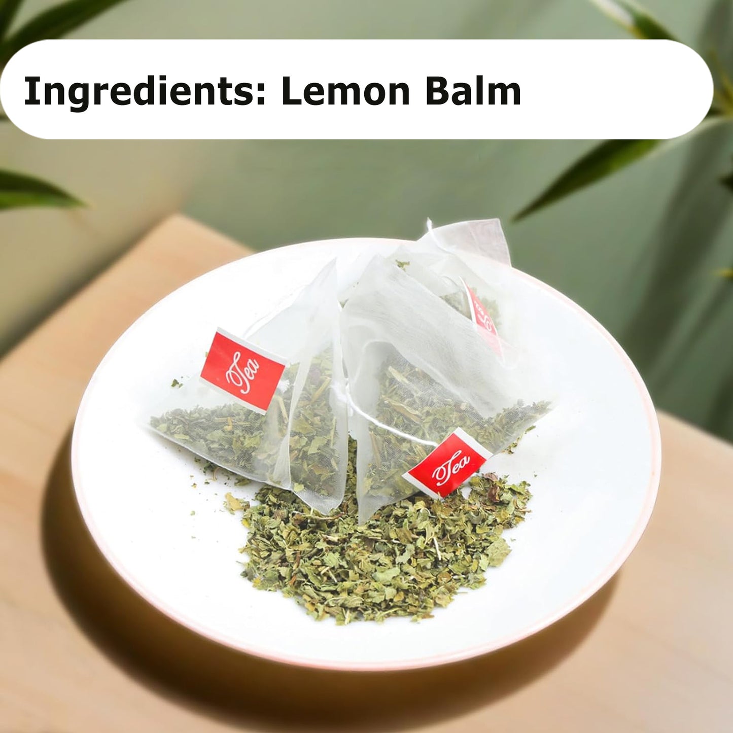 FullChea - Lemon Balm Tea Bag, 60 Teabags, 1.5g/ bag - Premium Lemon Balm Herb - Melissa Officinalis - Caffeine-free