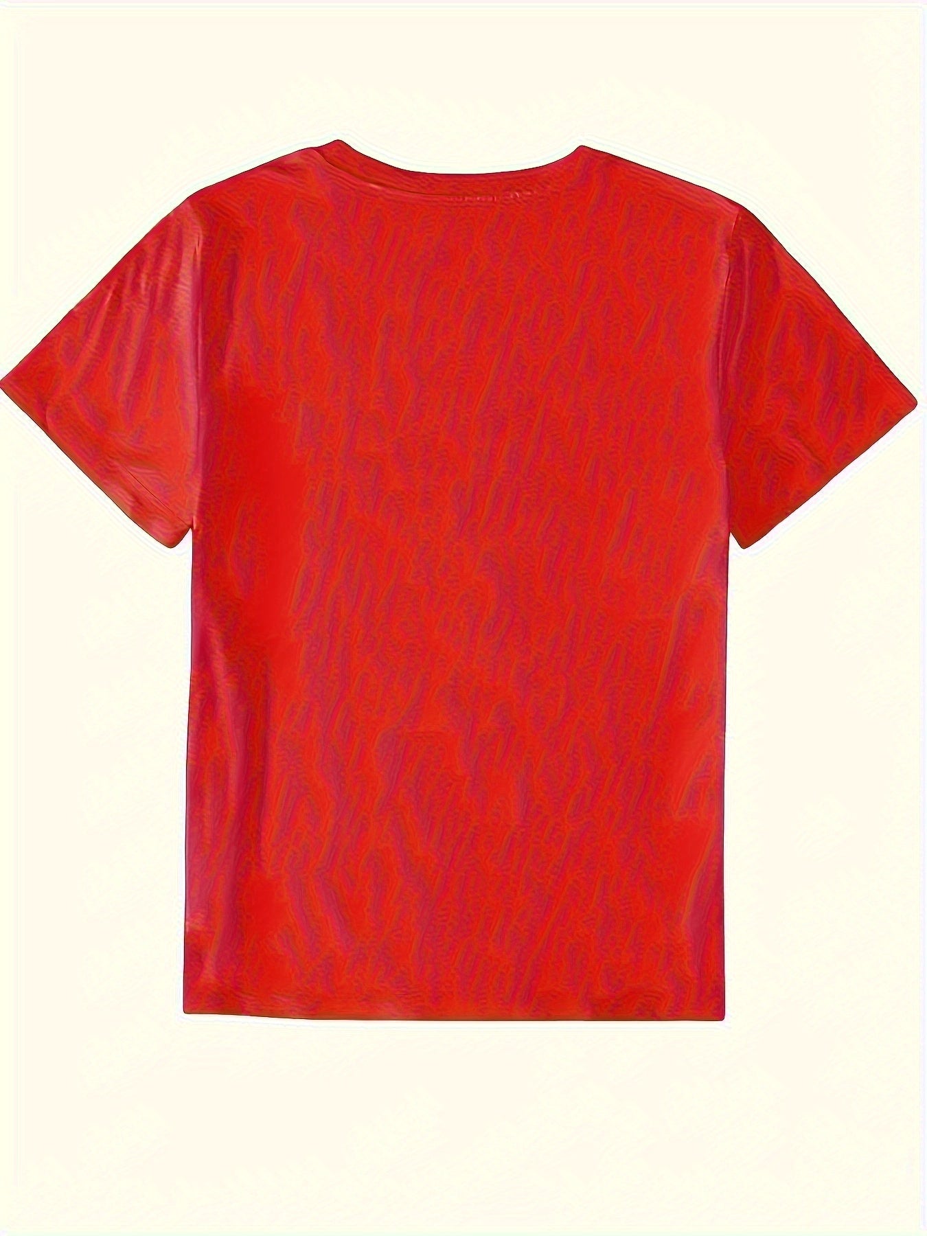 Women's Plus Size Red Inspirational Christian T-Shirt - Philippians 4:13 Cross Design, Geometric Print Crew Neck Short Sleeve, 180gsm Breathable Fabric for Spring Summer Fall Casual Wear, Easycare Clothing, Religious Motif Ap
