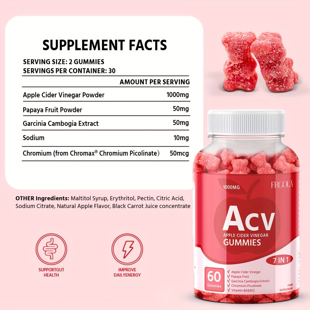 Daytime Burner KETO + ACV Gummies - Papaya, Garcinia Cambogia & Vitamins- Daytime Energy Cycle, Support Weight Health, Gut And Digestive Health