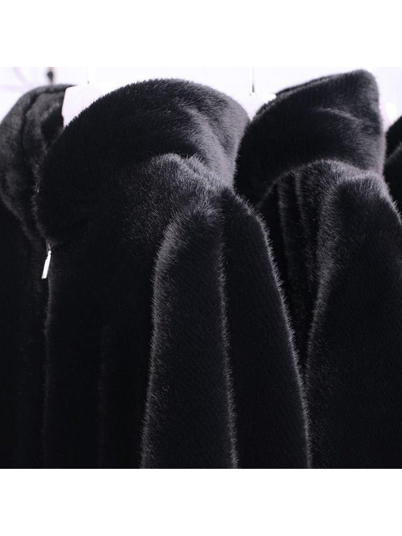 Men's Genuine Mink Fur Coat - Thickened Winter Jacket with Hood, Large Size Full-Length Collar &, Zipper Closure, Machine Washable - Luxurious Cold Weather Outerwear (Casual & Formal) - Faux Fur Jacket for Men