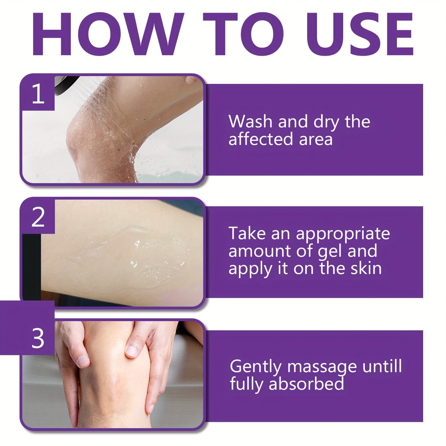 Joint Gel Purple Gel, Turmeric Extract, Soothing Massage Cream, Suitable for Knee, Waist, Neck, Hands And Feet with Full Body Joint Activities