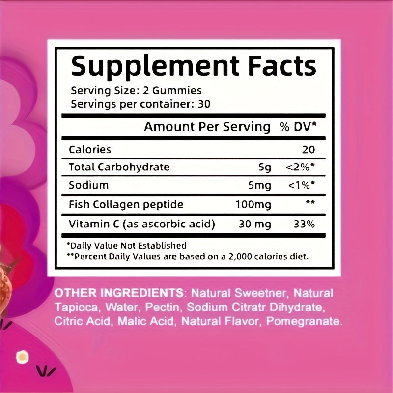 Joyofed Strawberry Flavored Collagen Gummies for Women - Sugar-Free, Vitamin-Rich, Hydrating Formula for Smooth, Radiant Skin, 60 Count (30-Day Supply), BPA & Soy-Free, Natural Ingredients for Healthy Glow
