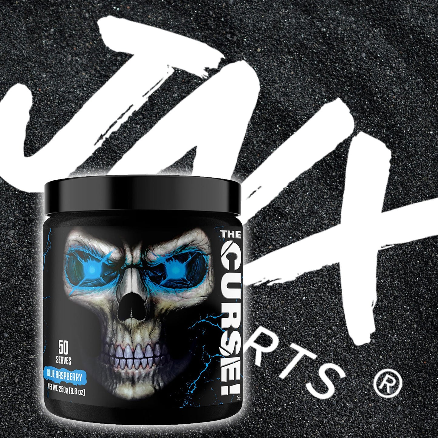 JNX SPORTS The Curse! Pre-Workout Powder - 50 Servings, Boosts Strength & Focus with Caffeine, Beta-Alanine, Creatine & L-Citrulline - Blue Raspberry Flavor