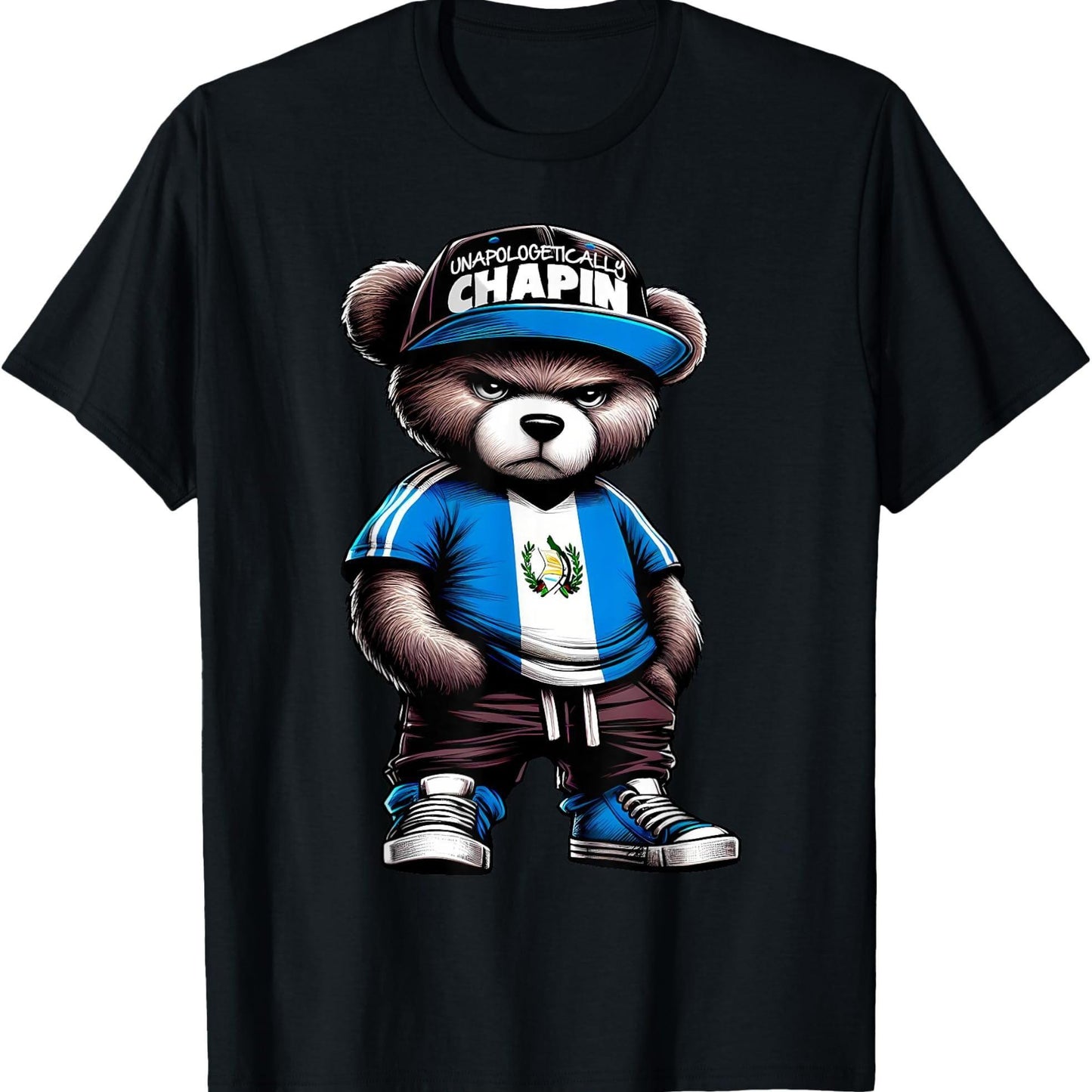 Men'S Clothing 180g Cotton One-Sided Print Crew Neck Short Sleeve T-Shirt UNAPOLOGETICALLY CHAPIN Luby Flag Luby Flag Men'S Dad Husband Grandpa Friend, S-XXXL, Black