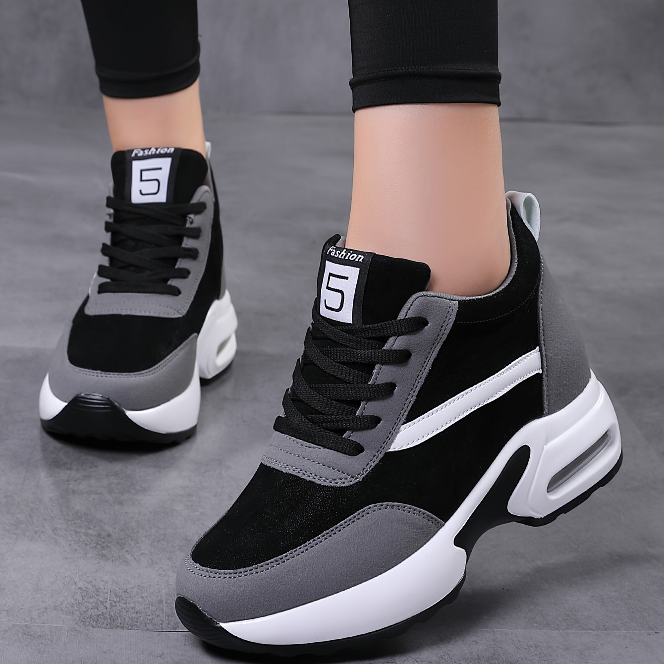 Ladies' Casual Sneakers, Lightweight, Comfortable, And Versatile Women'S Casual Sneakers with Hidden Heels.