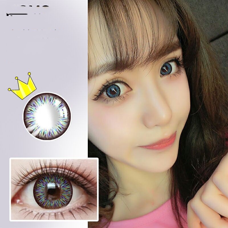 Loli Colorful Fruit Qi Beautiful Pupil Half A Year Throw Girl Contact Lenses