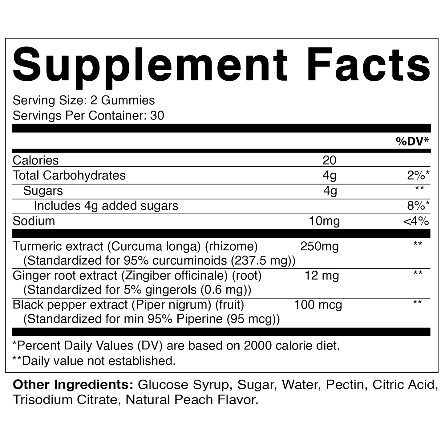 Vitamatic Turmeric Gummies with Ginger & Black Pepper Extract - 95% Curcuminoids - 60 Vegan Gummies