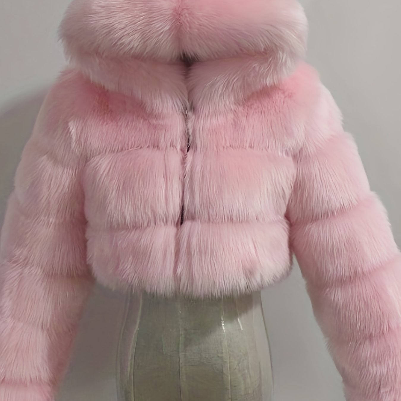 HERTALK Women's Short Fox Fur Coat with Hood - Jacket, Winter Warm Collar & Plush, H-Line Silhouette, White/Pink/Black/Coffee Brown/Chestnut Brown - Hand Washable Luxury Outerwear