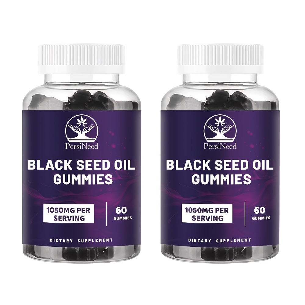 120pcs Of Black Seed Oil Gummies, Containing 1000 Milligrams Of Black Grass Oil, 50 Milligrams Of Honey Extract, And South African Irish Seaweed, Suitable for Both Men And Women, Natural Ingredients, Energy Supplements, And A