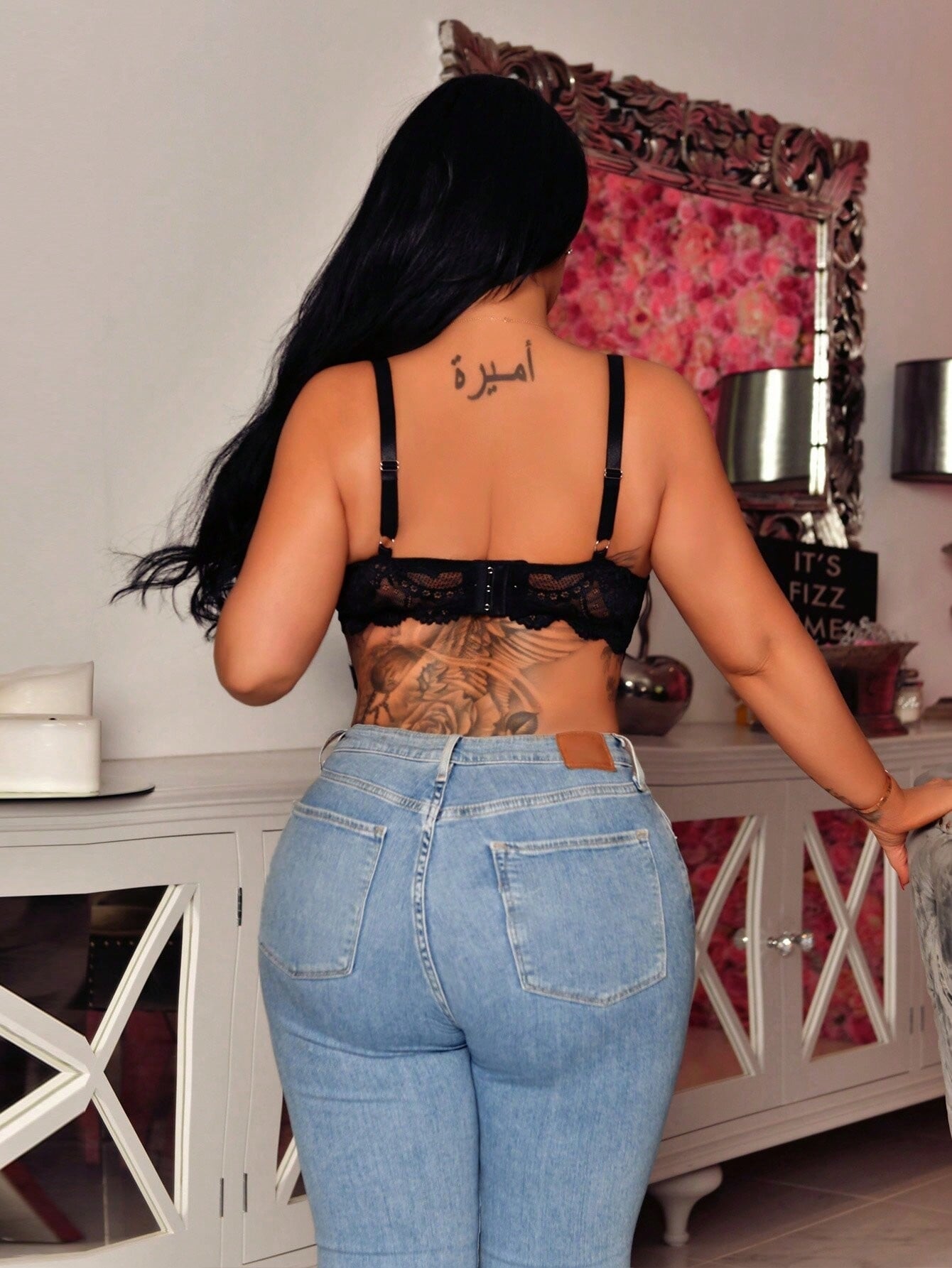 Women'S Lace-edged Printed Underwear, with Steel Rims and No Chest Pads, Mature and Sexy, Daily Comfortable Gathering Bra