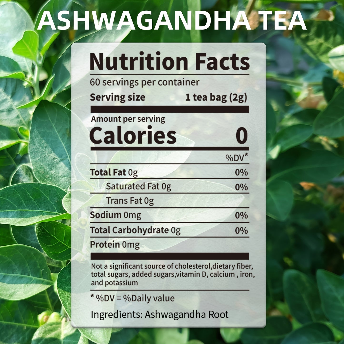 HIthgrd Ashwagandha Tea 2g X 60 Count Ashwagandha for Women Men, Mood, Relaxation, Sleep, Antioxidants, Caffeine Free 4.23oz