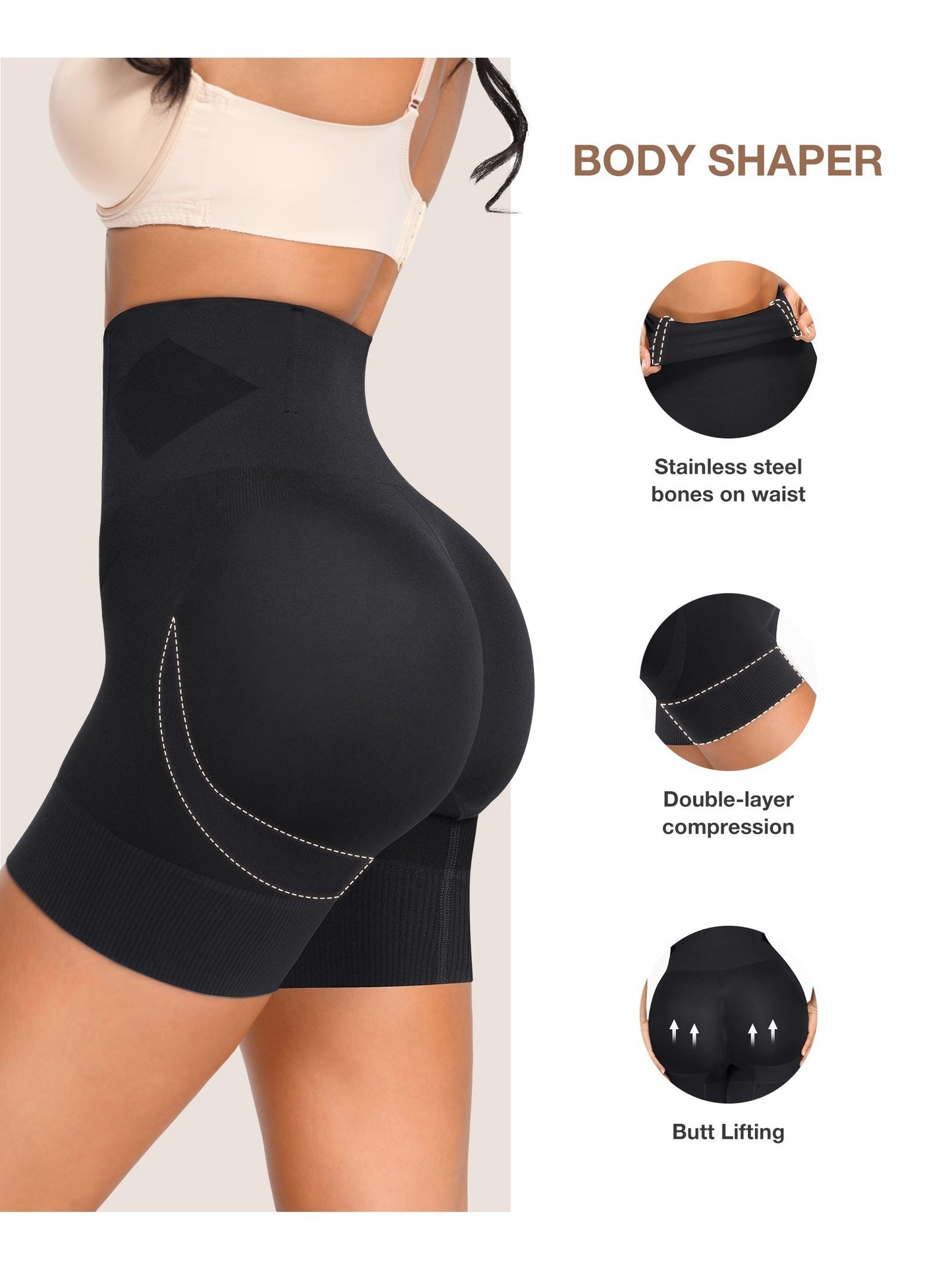 Tummy Control Shapewear Shorts for Women Butt Lifter Body Shaper Thigh Slimmer Shapewear Panties Seamless Shorts