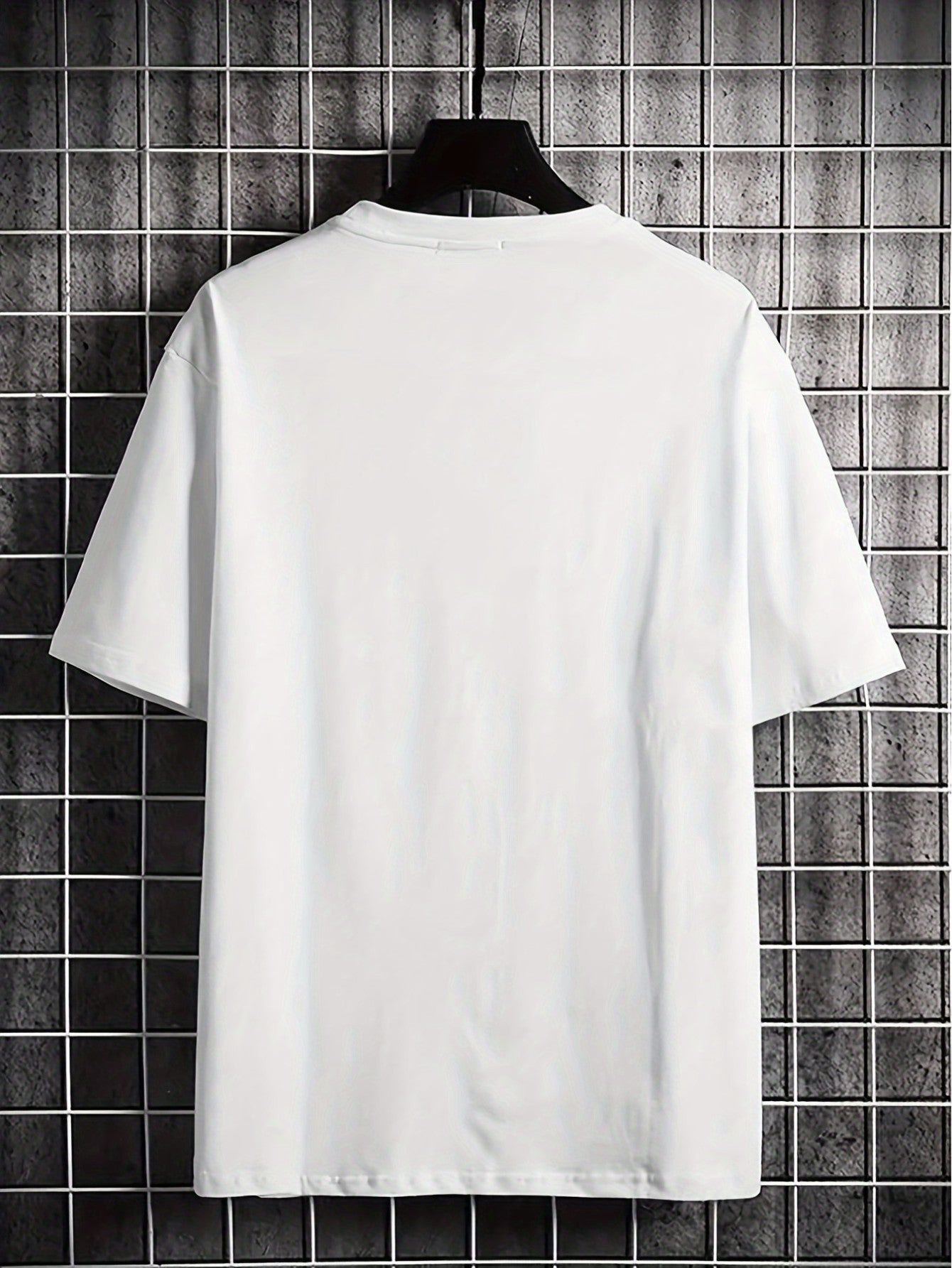 Men's clothing 100% pure cotton 220g-Men's Summer Casual T-Shirt with Cool Bear Print - Soft Polyester & Spandex Blend, Crew Neck, Short Sleeve, Machine Washable