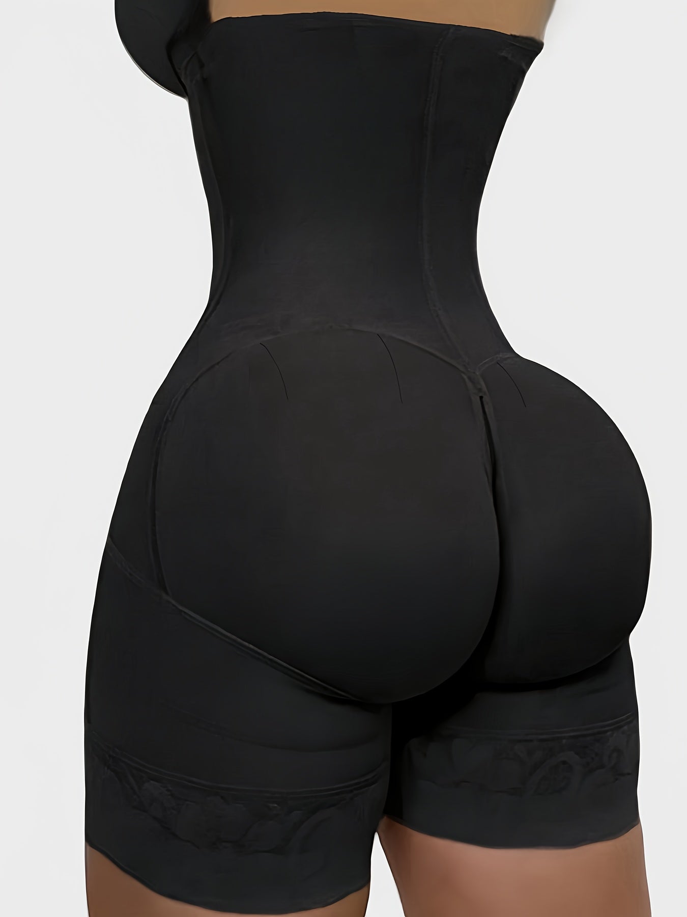 1pc Women'S High Waisted Shapewear Shorts, Fajas, Tummy Control And Butt Lift Pants, Adjustable Zipper Body Shaper Slim Shapewear Bottoms For Women, Waist Trainer, Enhance Self-Confidence, Suitable For Various Occasions, Spor