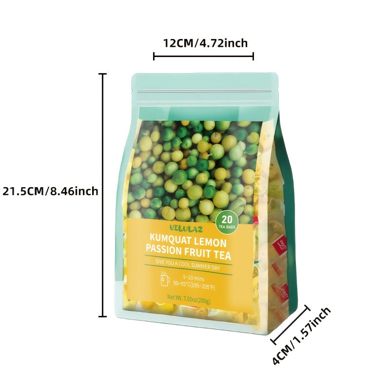 Kumquat Lemon Passion Fruit Tea - 200g - Fruity & Refreshing Herbal Tea - for Tea Lovers - Perfect Gift for Relaxation
