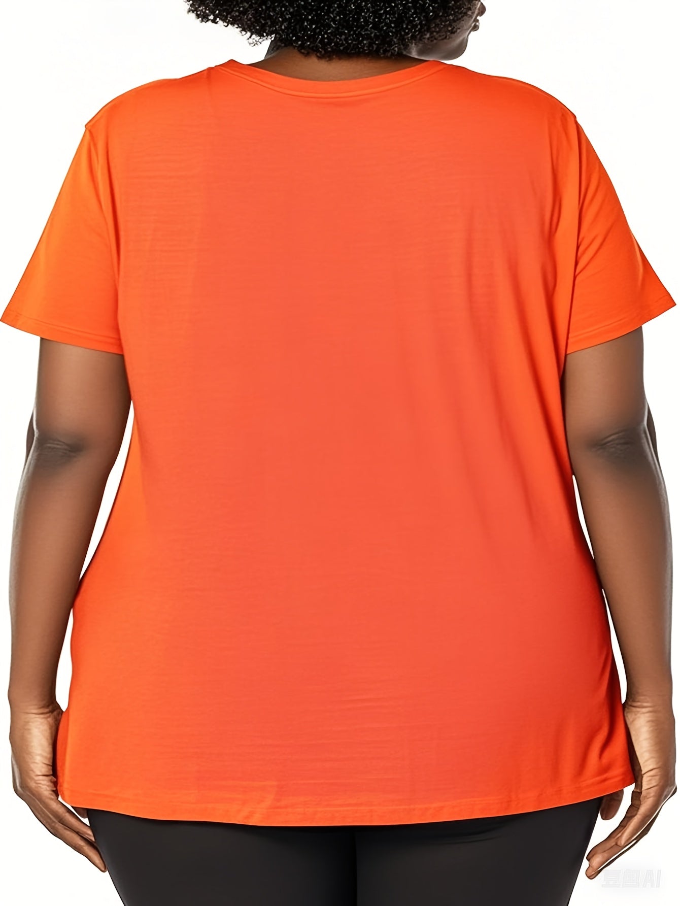 Plus Size Women'S T-shirts Big Eyes joyful Face Print Short Sleeve Crew Neck Casual Top For Spring & Summer Women'S Clothing Black/Pink/Orange T-Shirt Lady Summer Party Daily Wear Tee