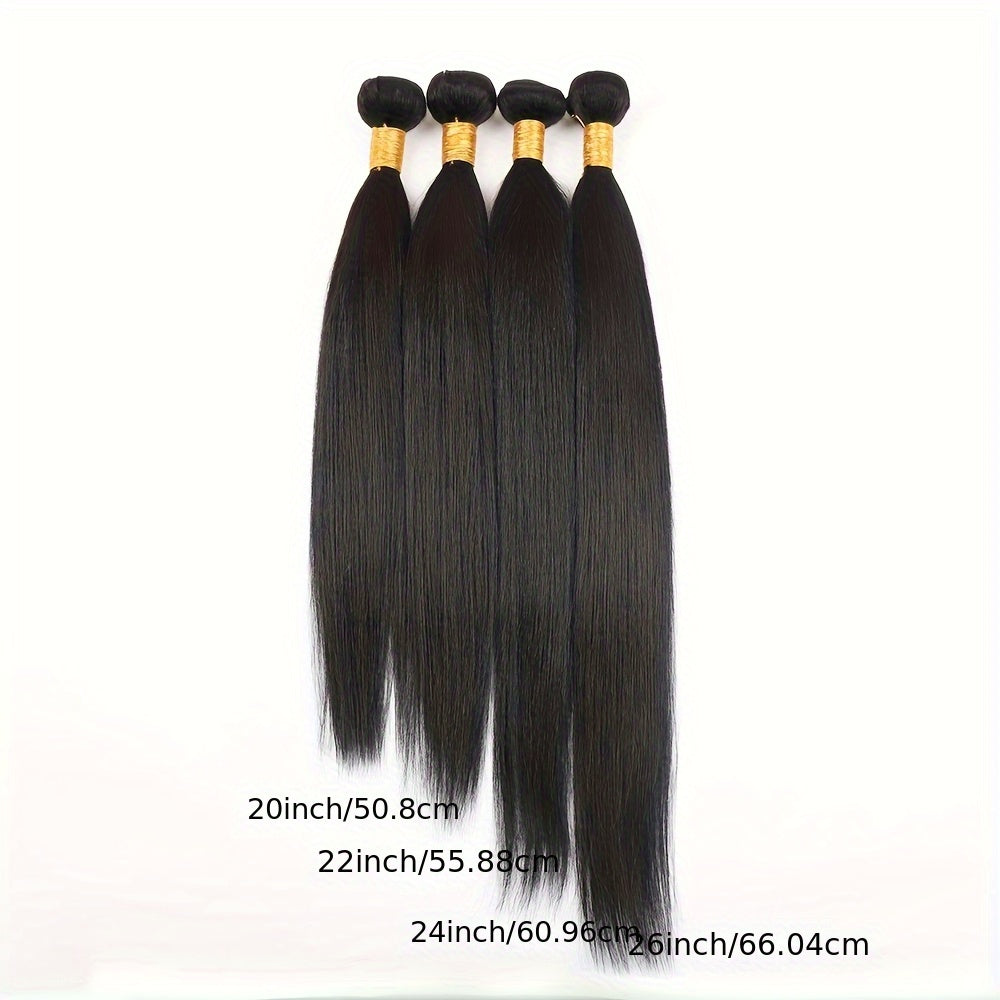 3 Bundles 10A Brazilian Virgin Human Hair Extensions Straight 100% Unprocessed Thick Tangle-Free 10-30 Inch for