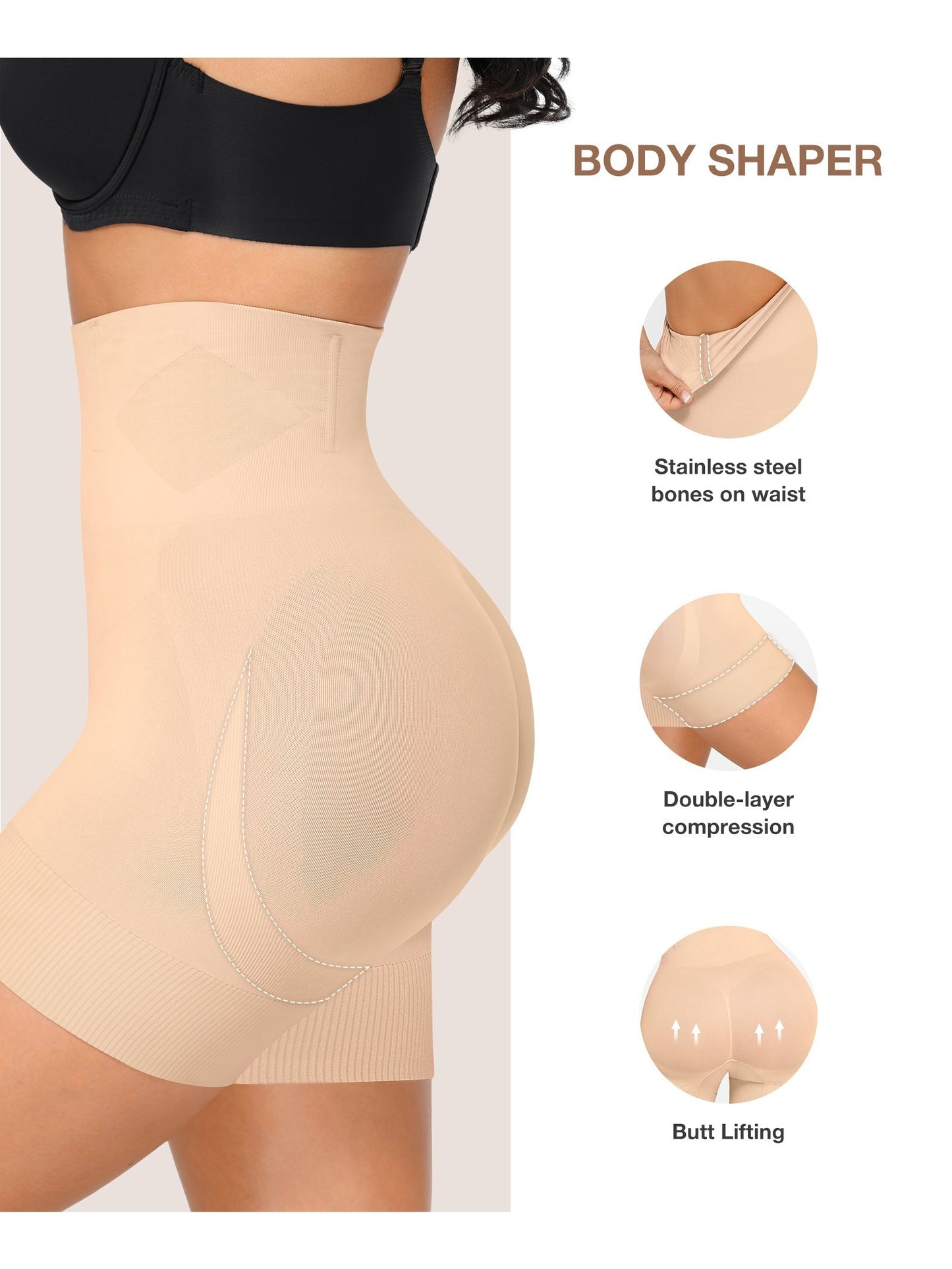 Tummy Control Shapewear Shorts for Women Butt Lifter Body Shaper Thigh Slimmer Shapewear Panties Seamless Shorts