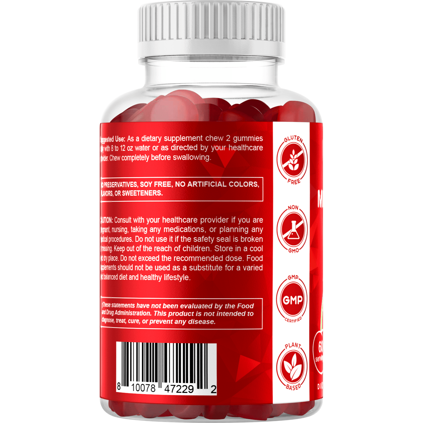 Vitamatic Extra Strength Vitamin B12 5000 mcg (Methyl B12) Gummies - 120 Count - Natural Cherry Flavored