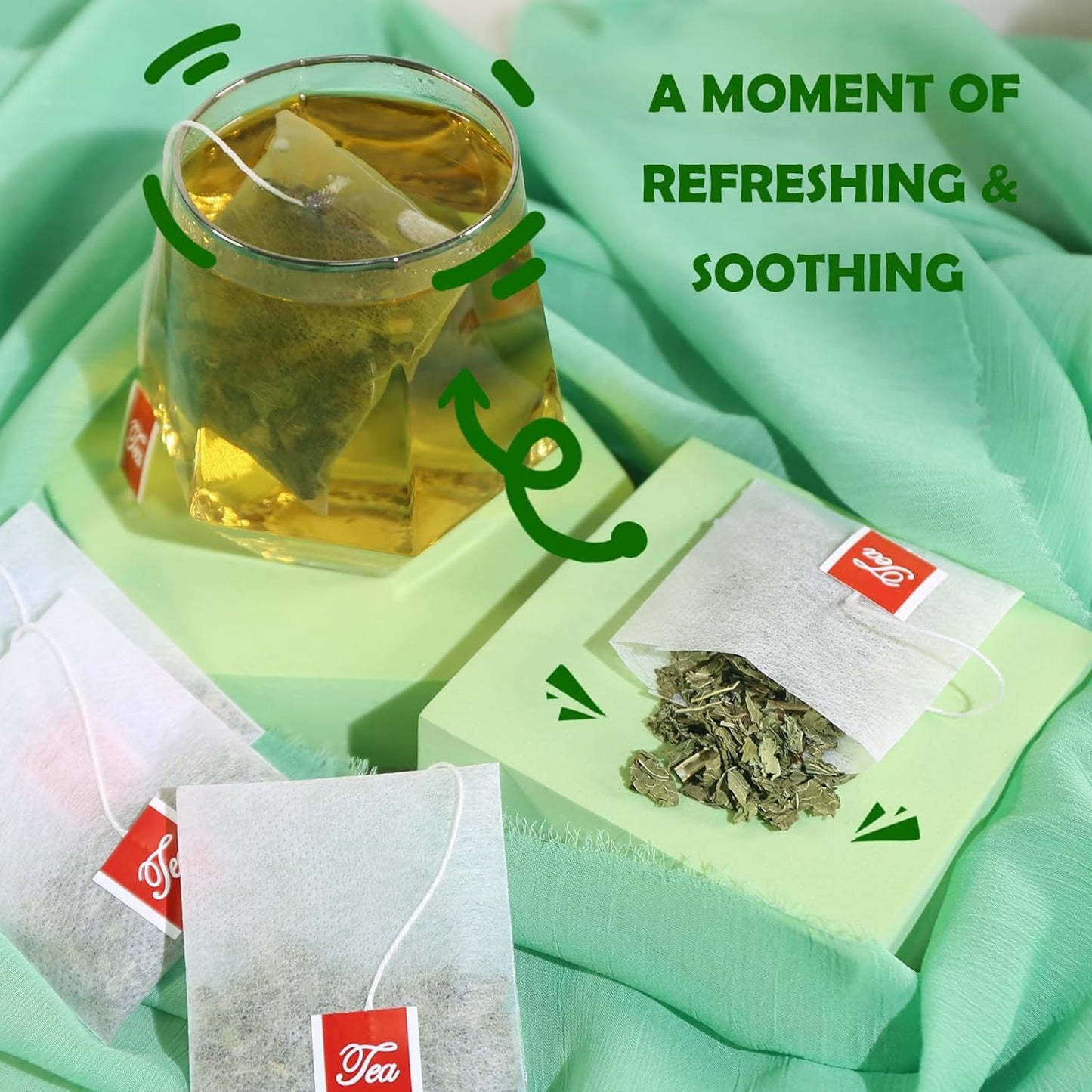 TEARELAE - Lemon Balm Tea - Caffeine-free Tea - Natural Dried Lemon Balm Leaf Tea Bags - 2.65 oz