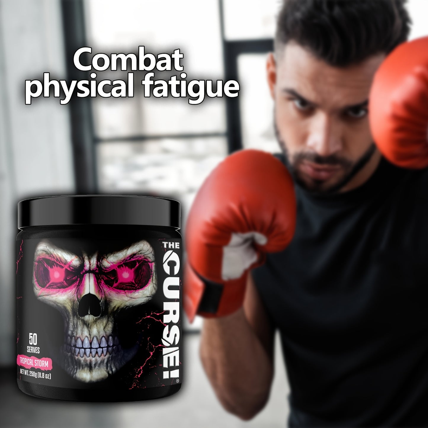 JNX SPORTS The Curse!Powder 50 Servings | Boost Strength, Energy + Focus for Men & Women, Tropical Storm