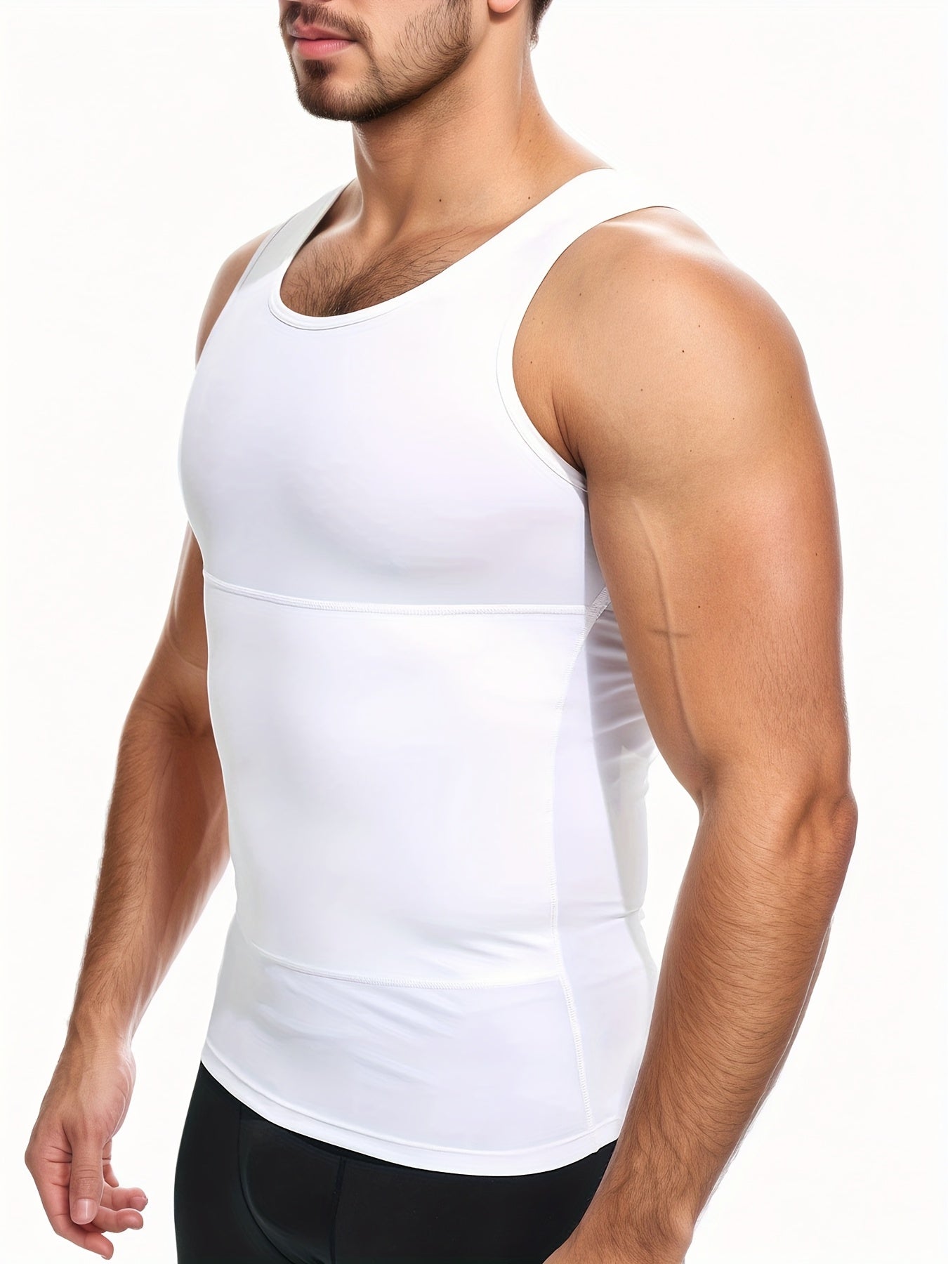 Men'S Compression Shirt For Body Shaper Tummy Control Shapewear Vest Tight Underwear Tank Top