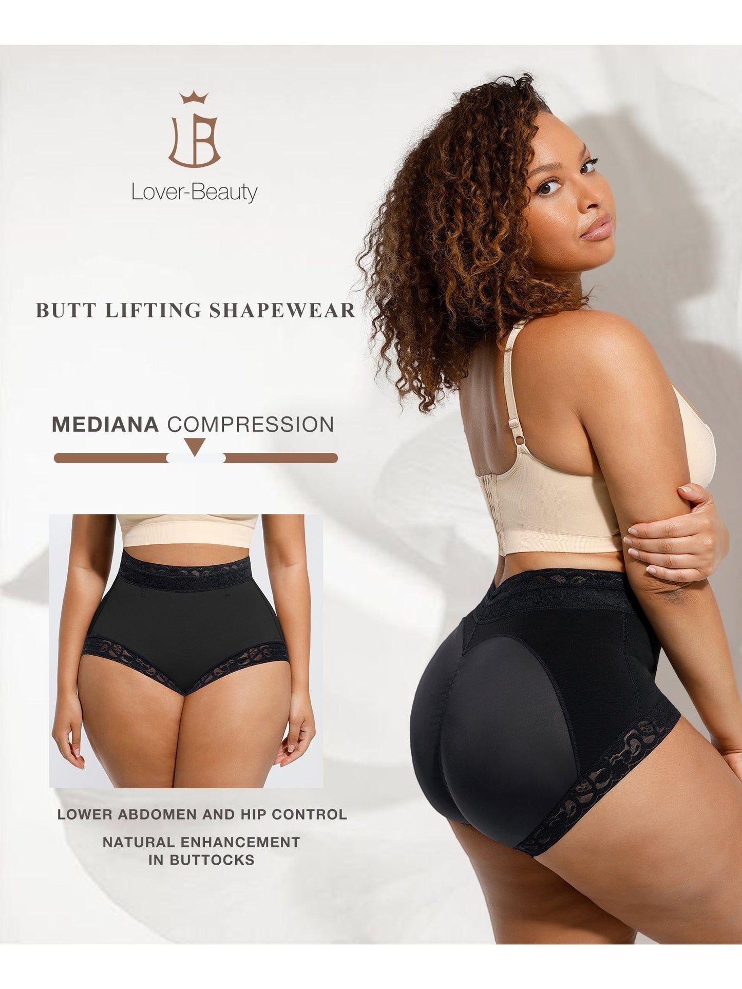 Tummy Control High-Waist Shapewear Panties - Butt Lift, Warmth, Non-See-Through, Nylon/Spandex Blend, Solid Color