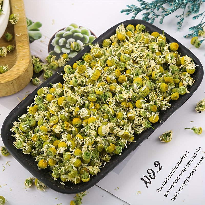 Chamomile, 100g/3.52oz, Dried Chamomile Tea Loose Leaf, Edible Culinary Chamomile Herb, Suitable for Drinking and Cooking, 3.5 Bulk Kraft Paper Packaging, Resealable, Herbal Tea