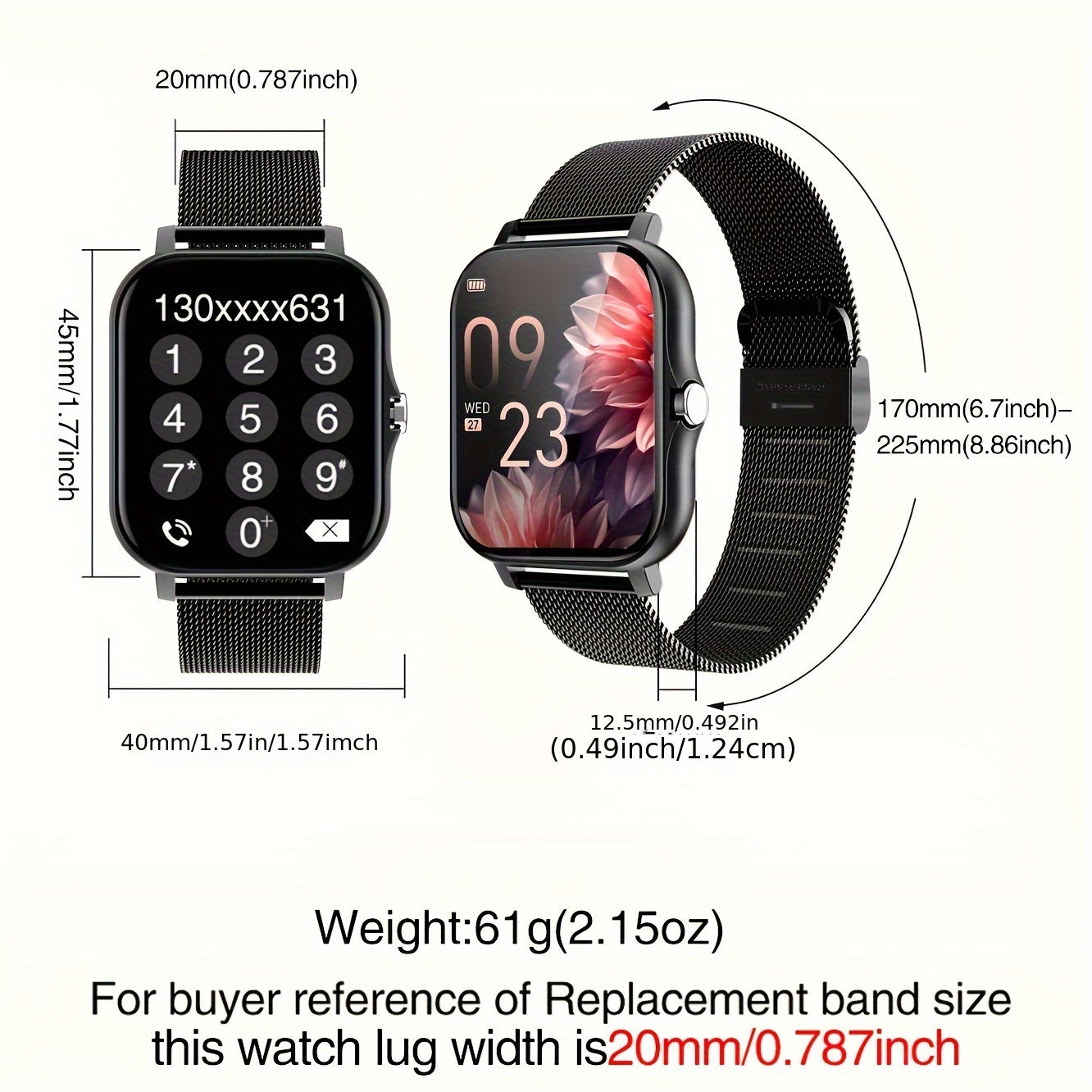 2024 Trendy Smartwatch, Versatile, Full Touch Display With Wireless Calling - Fitness Tracker, Free Steel Band, Compatible With Android And IOS, Perfect Gift For Halloween Christmas!