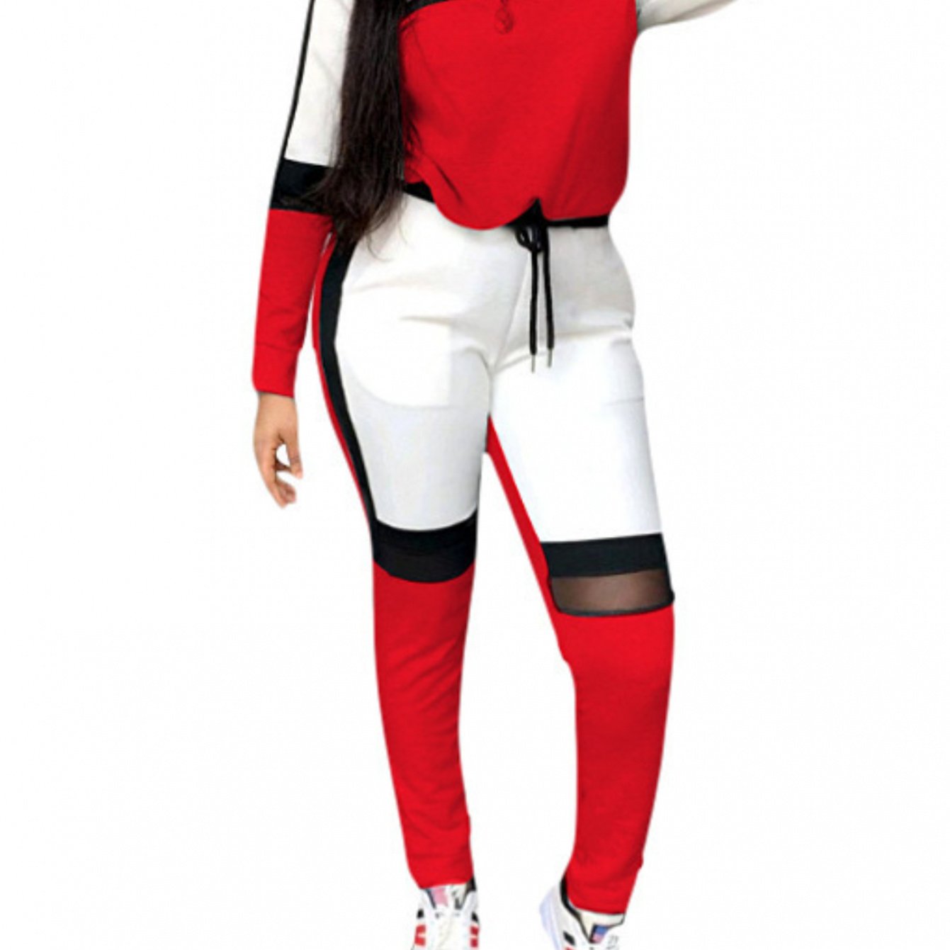 2pcs Women's Shapewear & Athletic Training Suit - Full-Body Panel Set with Tummy Control, Butt Lifter & Hip Enhancer, Color Block Sportswear for Gym, Dance, Yoga - Machine Washable 2pcs Outfit