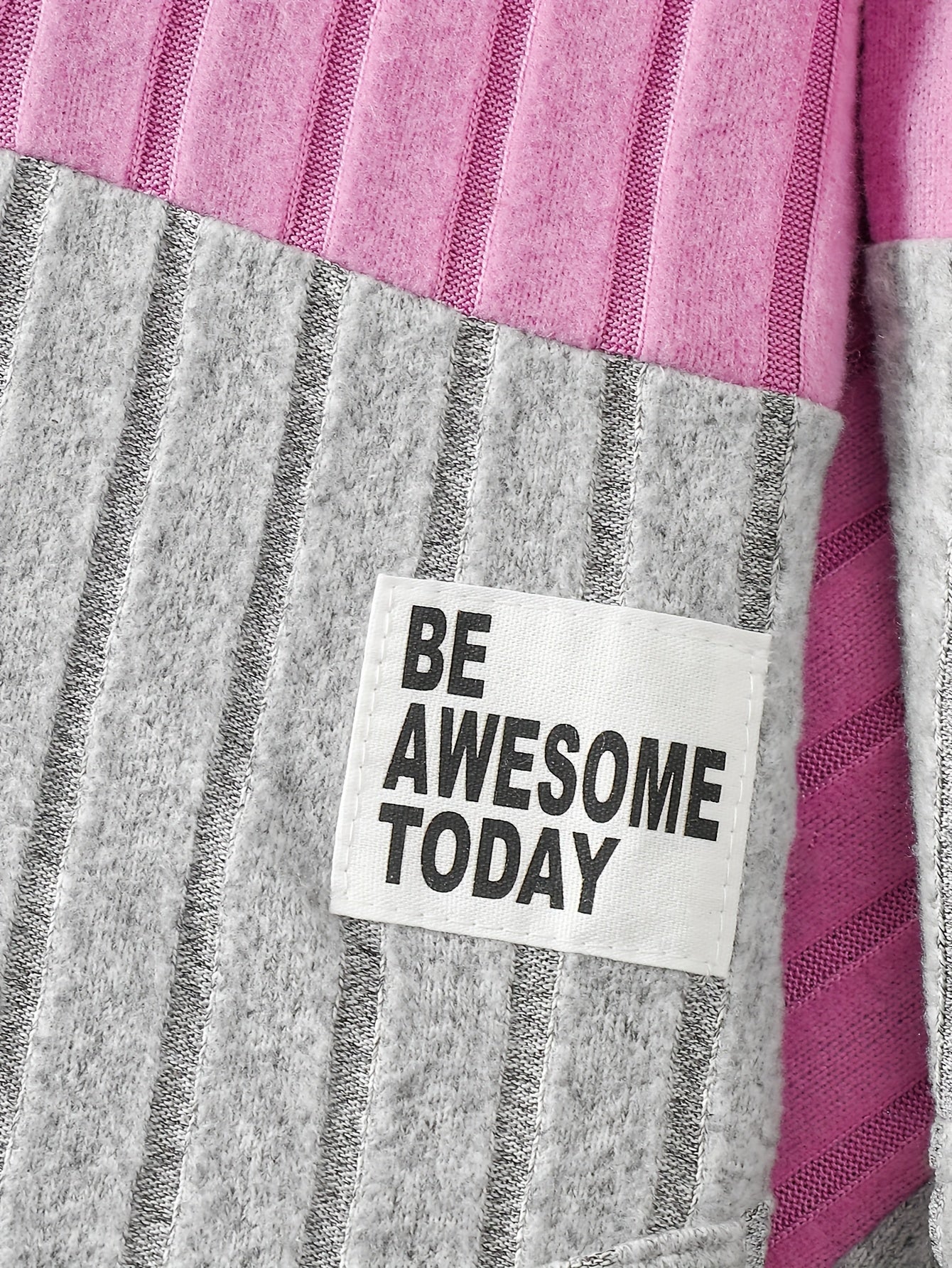 [Girls' Hoodie Set] 2pcs Girls' Pullover Hoodie Set | Long Sleeve, Color Block Patchwork, Lined Warm Knit Fabric | Autumn/Winter, Ages 1-8, Casual & Sports