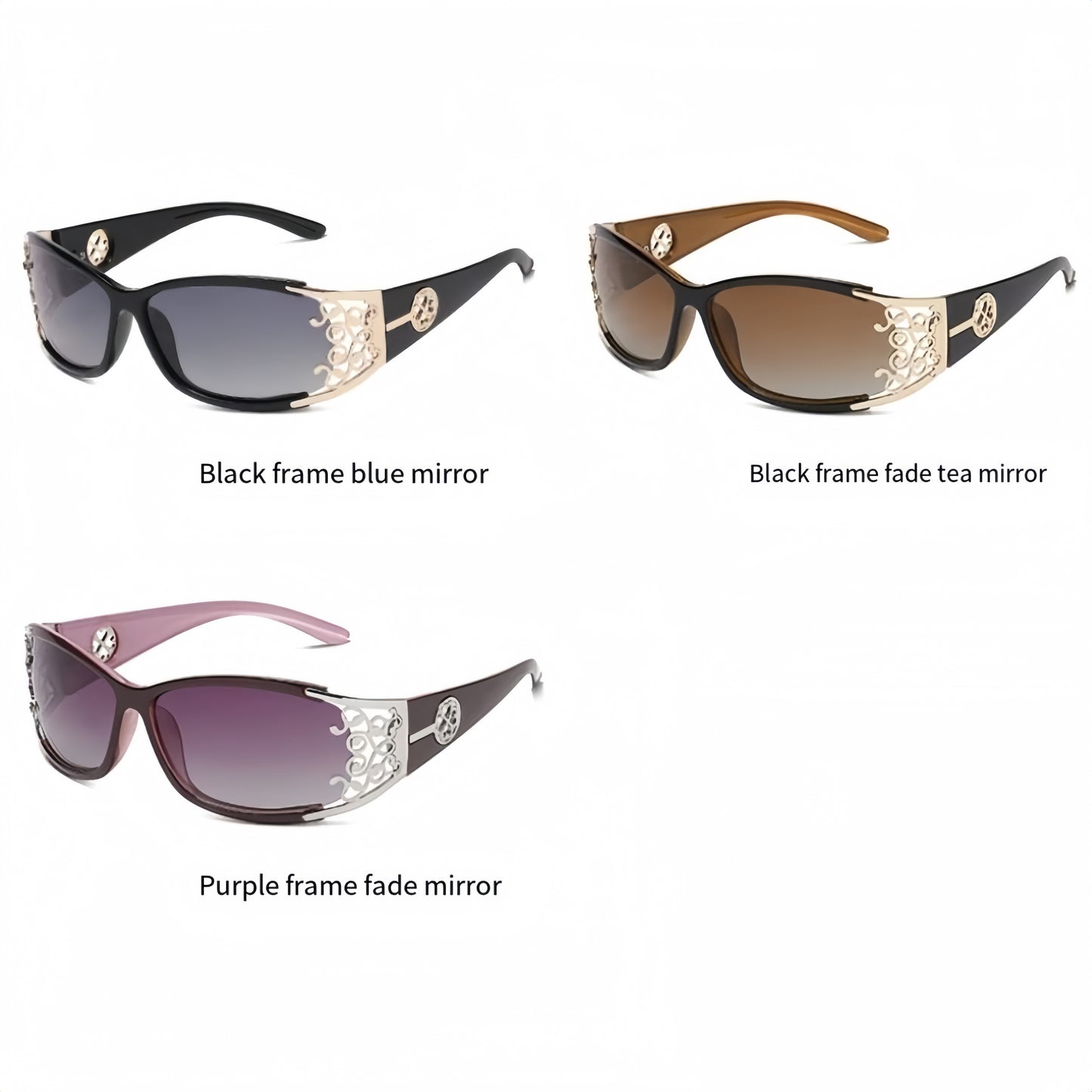 Glasses For Women Hollow Carved Lace Frame Design Ladies Shades Fashion Square Glasses Ladies Driving Shades With Protection