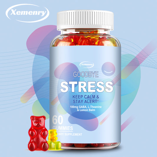 Goodbye Stress - Contains Gamma-aminobutyric Acid, L-Theanine, Lemon Balm Extract, Supports Mood, Relaxation and Sleep - 60pcs