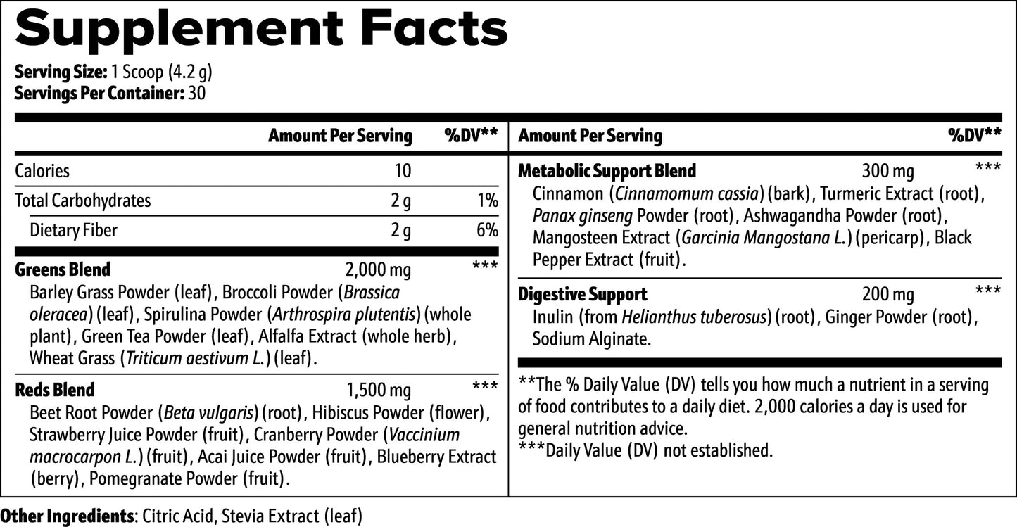 Green Superfood Powder Nutrient Rich Blend For Energy, Digestion Overall Wellness