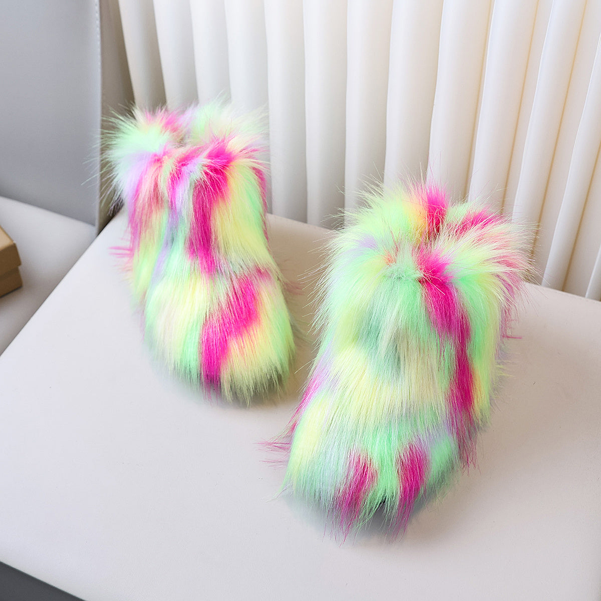 Girls' Winter Boots with Tassel - Slip-On Closure, Non-Slip Rubber Sole, Warm Mid-Calf Boots for Snow, Hiking