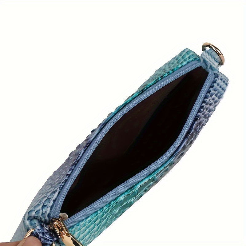 3pcs Set: Colorful Crocodile Pattern Large Capacity Faux Leather Tote & Crossbody Bags With Matching Wallet Combo, Christmas, Mother'S Day Gifts, Halloween Gifts