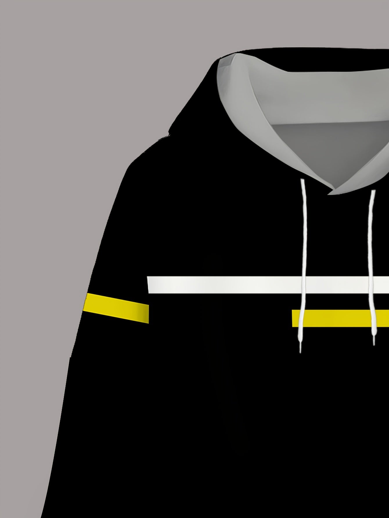 Men's Plus Size 6XL Full-Body Black Striped Matching Tracksuit - 2pcs Oversized Hoodie & Sweatpants Set, Breathable Machine-Washable Fabric for Gym,, Lounge & Casual Wear - Matching Outfit for Big & Tall Men (Comfortable), PL