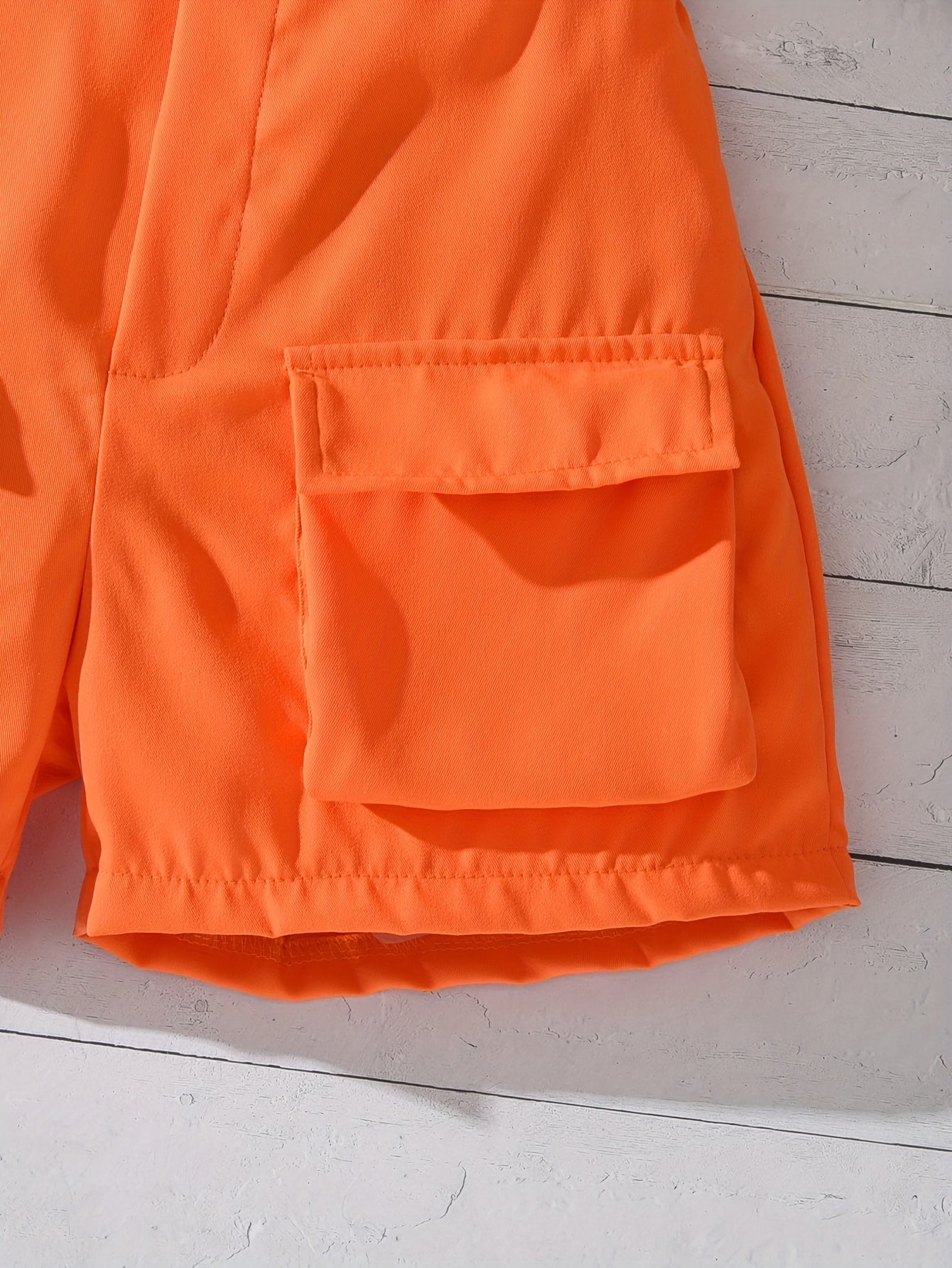 Tropical Chic] Tropical Print Tank Top & Cargo Shorts Set - Off-Shoulder, Asymmetrical Hem, Stretchy Blend, Vibrant Summer Outfit for Women, Vacation Clothing | Asymmetrical Hem Top | Textur, for Outdoor