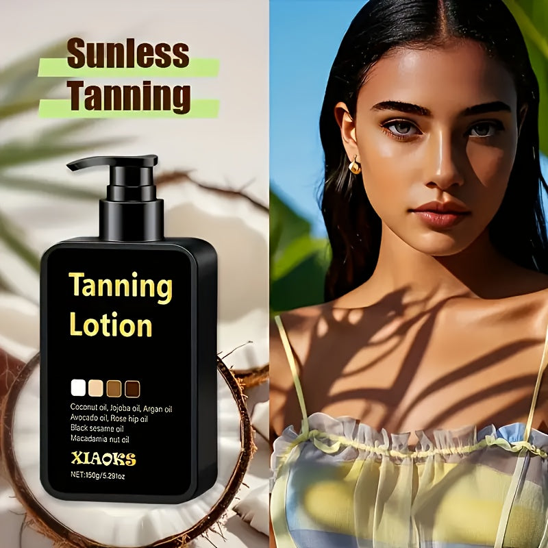 150g Super Dark Self-tanning Lotion - Quick Formulation, Perfect for Summer Beach And Seaside Use, Creating A Bronze Wheat Complexion, Refreshing Moisturizing, Suitable for All Light Beige Light Beige, Preventing Sunburn, Tan