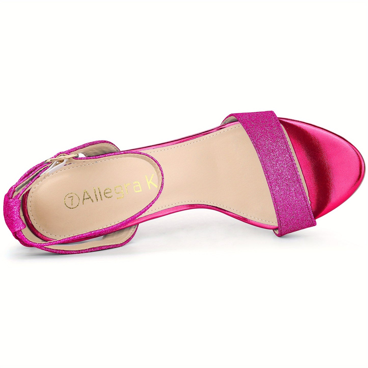 Women'S Glitter Ankle Strap Stiletto High Heel Sandals