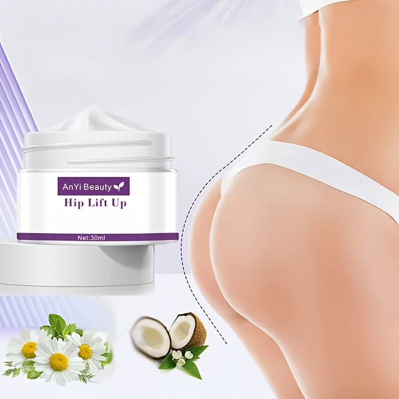 2pcs Hip Lift & Firming Cream - Vitamin E, Avocado Oil, Soy Protein & Coconut Oil Infused, Tightens, Lifts & Moisturizes for Smooth, Curvy Peach Lift Buttocks - Hypoallergenic, Fragrance-Free, 1.01oz Each, Suitable for All Li