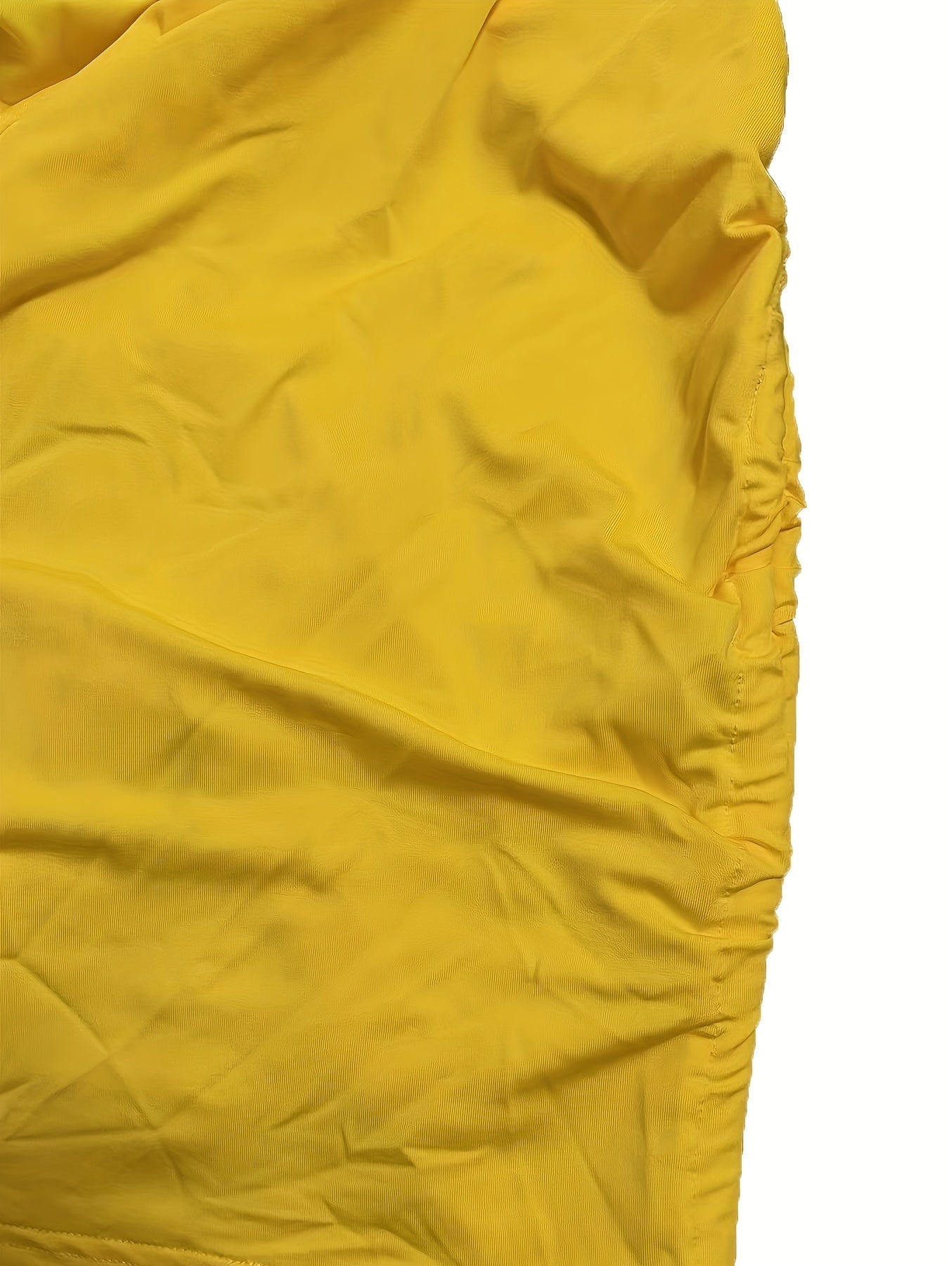 A8362 Summer New Solid Color Ultra Soft Casual Pleated Drawstring Off Shoulder Sleeveless Slim Fit Short Skirt